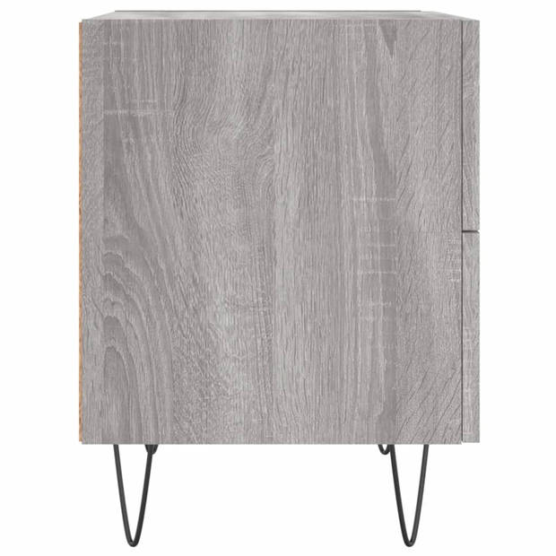 vidaXL Nachtkastjes 2 st 40x35x47,5 cm bewerkt hout grijs sonoma eiken