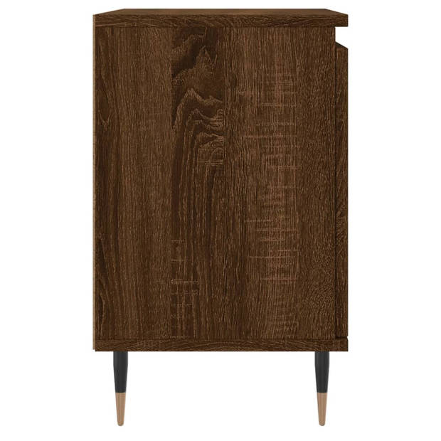 vidaXL Nachtkastjes 2 st 40x30x50 cm bewerkt hout bruin eikenkleur