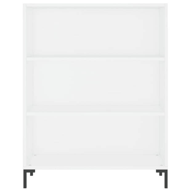 The Living Store Boekenkast - Wit - 69.5 x 32.5 x 90 cm - Stevig - Vochtbestendig