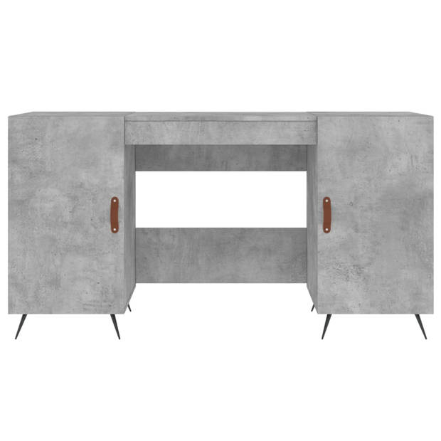 vidaXL Bureau 140x50x75 cm bewerkt hout betongrijs