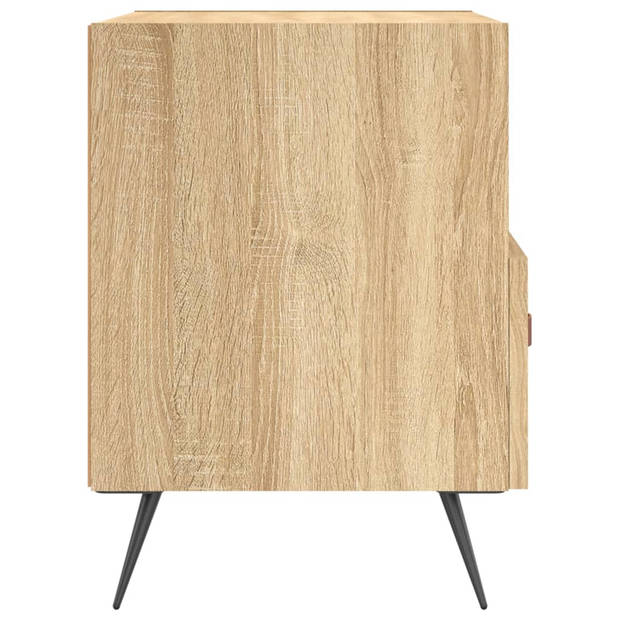 vidaXL Nachtkastjes 2 st 40x35x47,5 cm bewerkt hout sonoma eikenkleur