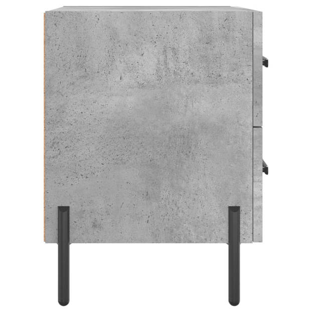 vidaXL Nachtkastje 40x35x47,5 cm bewerkt hout betongrijs