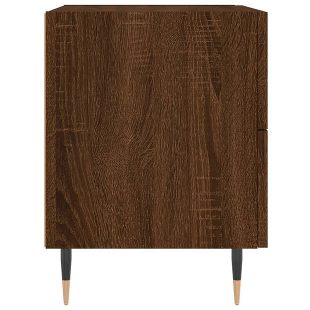 vidaXL Nachtkastjes 2 st 40x35x47,5 cm bewerkt hout bruin eikenkleur