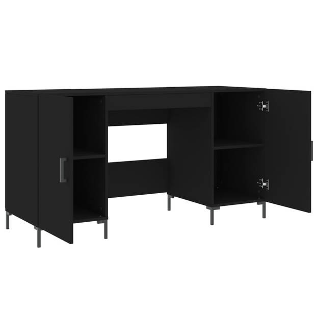 The Living Store Bureau - Industriële stijl - 140 x 50 x 75 cm - zwart