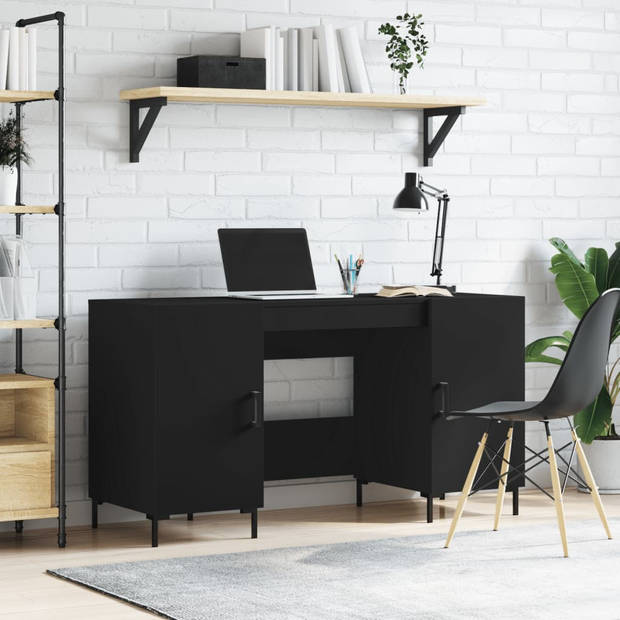 The Living Store Bureau - Industriële stijl - 140 x 50 x 75 cm - zwart