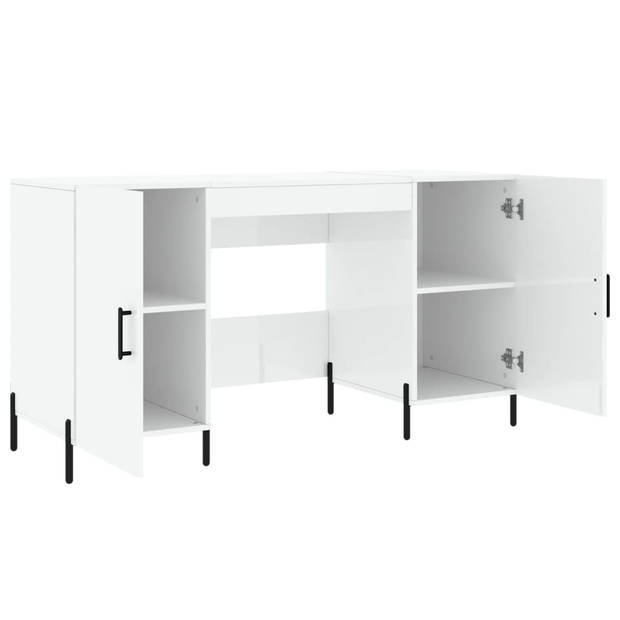 The Living Store Bureau - 140 x 50 x 75 cm - Hoogglans wit