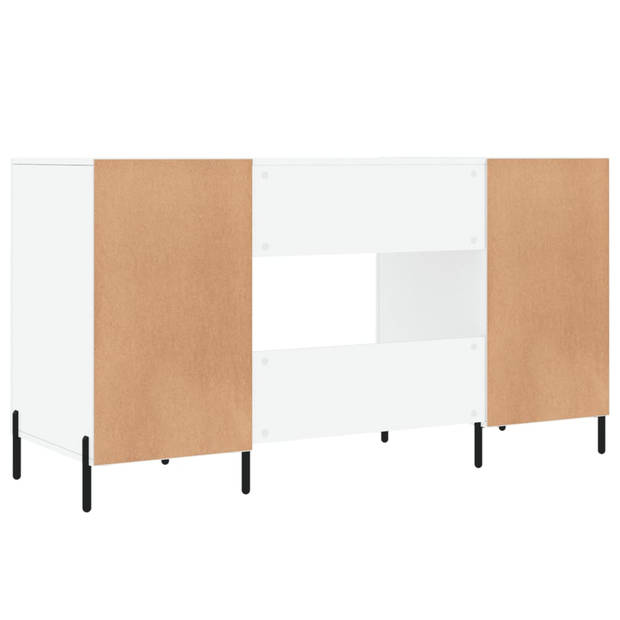 The Living Store Bureau - 140 x 50 x 75 cm - Hoogglans wit