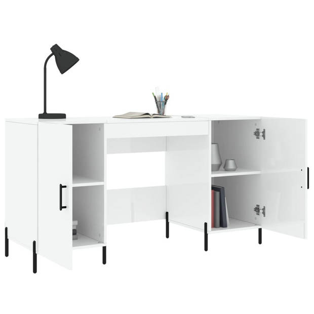 The Living Store Bureau - 140 x 50 x 75 cm - Hoogglans wit