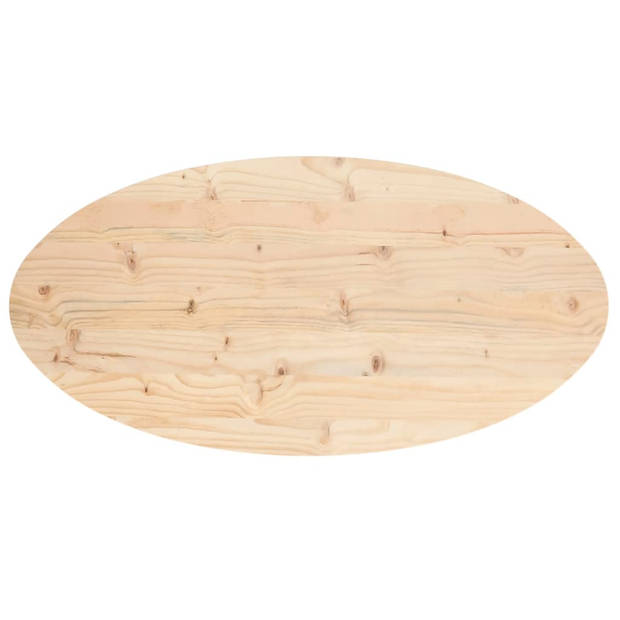 vidaXL Tafelblad ovaal 110x55x2,5 cm massief grenenhout