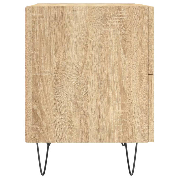 vidaXL Nachtkastjes 2 st 40x35x47,5 cm bewerkt hout sonoma eikenkleur