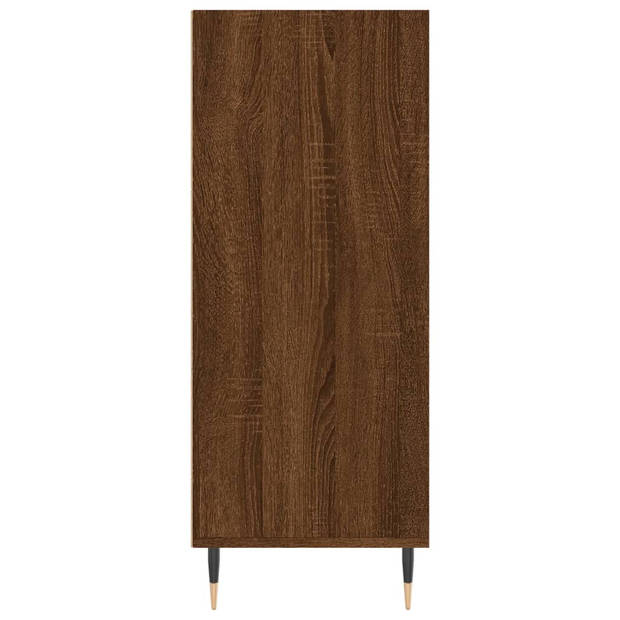 vidaXL Hoge kast 57x35x90 cm bewerkt hout bruin eikenkleur