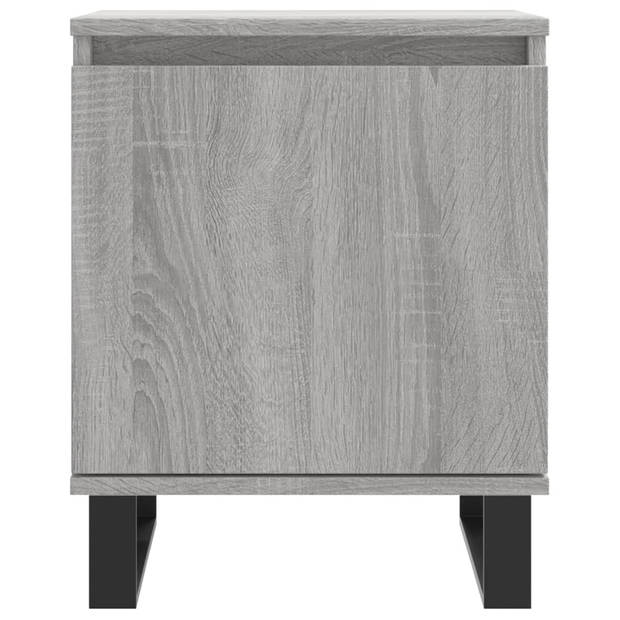 vidaXL Nachtkastjes 2 st 40x30x50 cm bewerkt hout grijs sonoma eiken