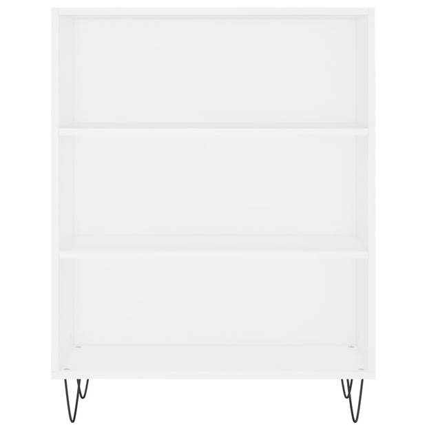 The Living Store Boekenkast Metaal - 69.5 x 32.5 x 90 cm - Wit