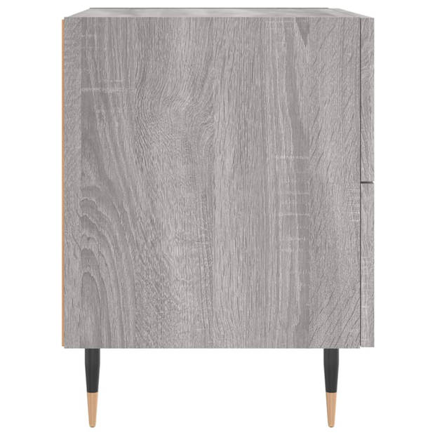 vidaXL Nachtkastje 40x35x47,5 cm bewerkt hout grijs sonoma eikenkleur