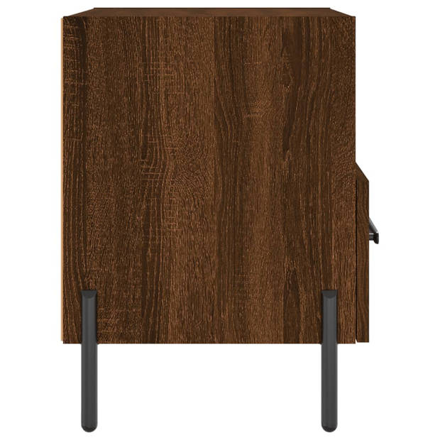 vidaXL Nachtkastjes 2 st 40x35x47,5 cm bewerkt hout bruin eikenkleur