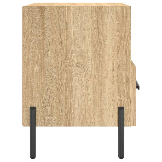 vidaXL Nachtkastjes 2 st 40x35x47,5 cm bewerkt hout sonoma eikenkleur