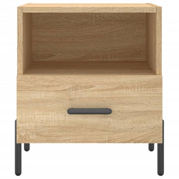 vidaXL Nachtkastjes 2 st 40x35x47,5 cm bewerkt hout sonoma eikenkleur