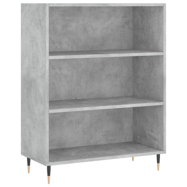 vidaXL Boekenkast 69,5x32,5x90 cm bewerkt hout betongrijs