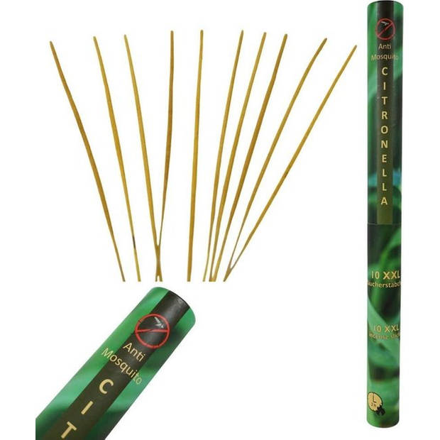 Anti muggen muskieten citronella wierook XXL formaat - 50 cm