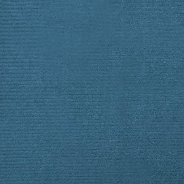 The Living Store Hondenbed Luxe - Fluweel - Massief Grenenhout - 100x50x30cm - Blauw