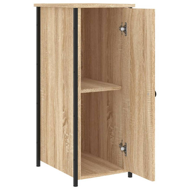 vidaXL Nachtkastje 32x42x80 cm bewerkt hout sonoma eikenkleurig