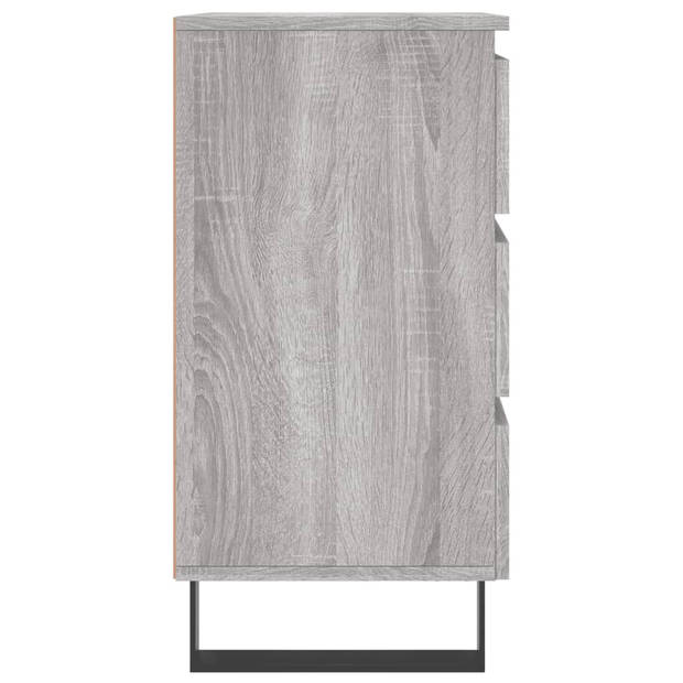 vidaXL Nachtkastjes 2 st 40x35x69 cm bewerkt hout grijs sonoma eiken