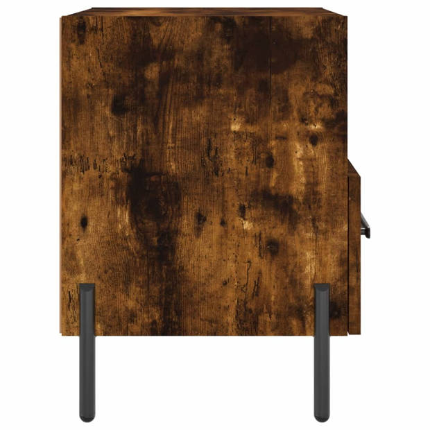 vidaXL Nachtkastjes 2 st 40x35x47,5 cm bewerkt hout gerookt eikenkleur