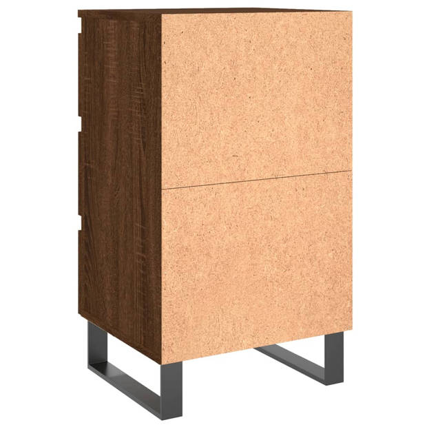 vidaXL Nachtkastjes 2 st 40x35x69 cm bewerkt hout bruin eikenkleur