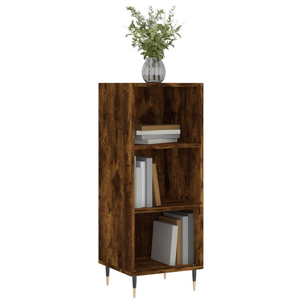 The Living Store Klassiek Dressoir - Gerookt Eiken - 34.5 x 32.5 x 90 cm