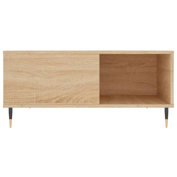 vidaXL Salontafel 80x80x36,5 cm bewerkt hout sonoma eikenkleurig