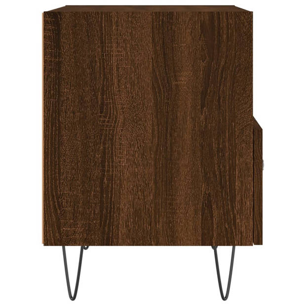 vidaXL Nachtkastjes 2 st 40x35x47,5 cm bewerkt hout bruin eikenkleur