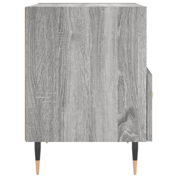 vidaXL Nachtkastje 40x35x47,5 cm bewerkt hout grijs sonoma eikenkleur