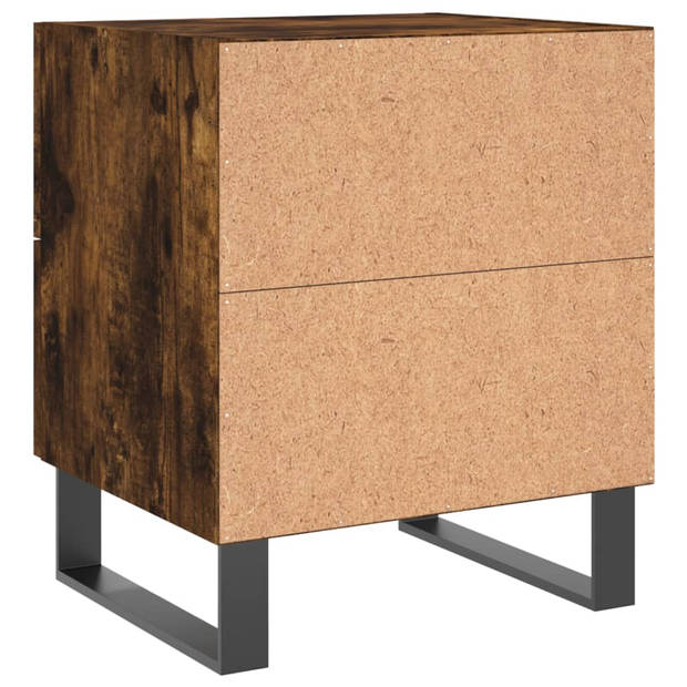 vidaXL Nachtkastjes 2 st 40x35x47,5 cm bewerkt hout gerookt eikenkleur