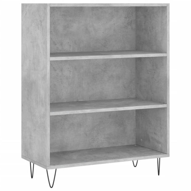 vidaXL Boekenkast 69,5x32,5x90 cm bewerkt hout betongrijs