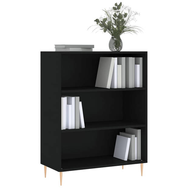 vidaXL Boekenkast 69,5x32,5x90 cm bewerkt hout zwart