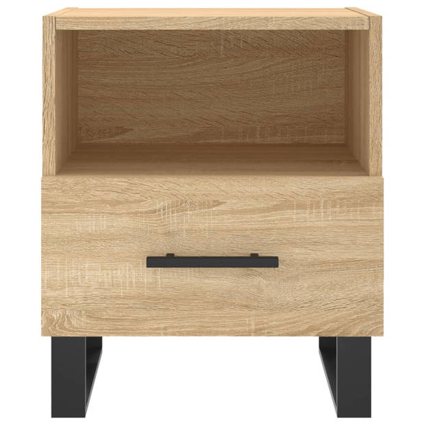 vidaXL Nachtkastjes 2 st 40x35x47,5 cm bewerkt hout sonoma eikenkleur