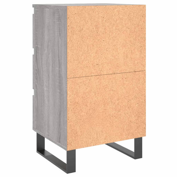 vidaXL Nachtkastjes 2 st 40x35x69 cm bewerkt hout grijs sonoma eiken