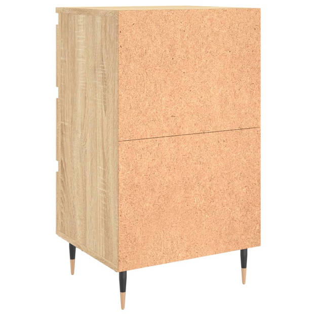 vidaXL Nachtkastjes 2 st 40x35x69 cm bewerkt hout sonoma eikenkleurig