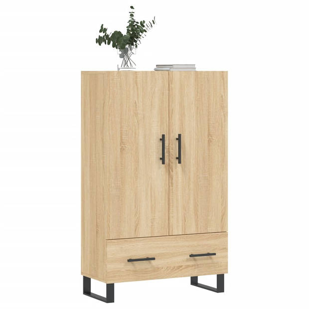 vidaXL Hoge kast 69,5x31x115 cm bewerkt hout sonoma eikenkleurig