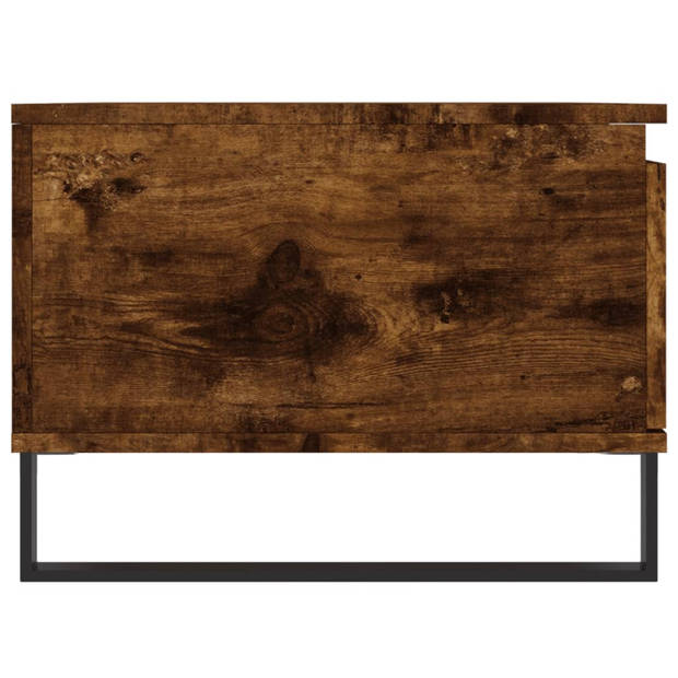 vidaXL Salontafel 90x50x36,5 cm bewerkt hout gerookt eikenkleurig