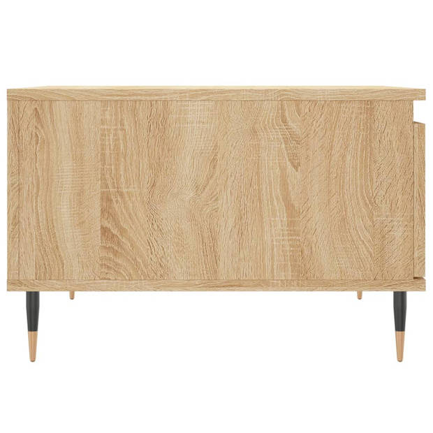 vidaXL Salontafel 55x55x36,5 cm bewerkt hout sonoma eikenkleurig