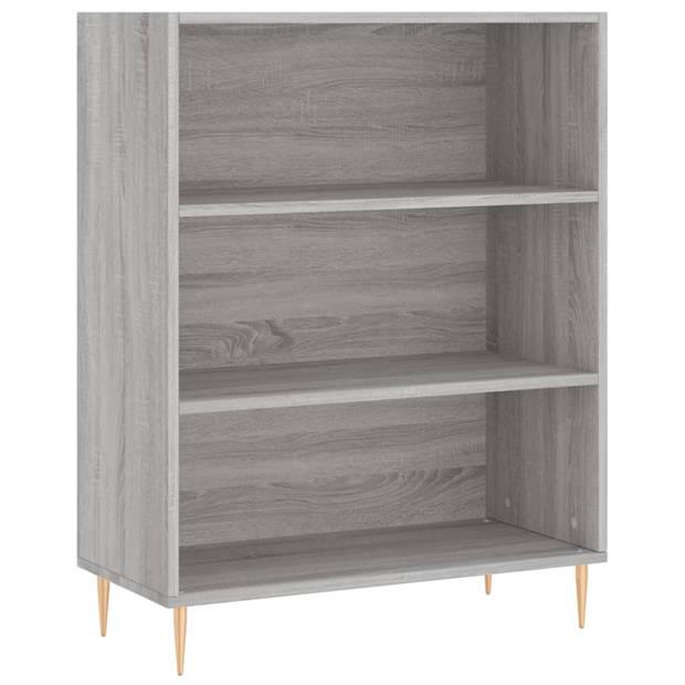 vidaXL Boekenkast 69,5x32,5x90 cm bewerkt hout grijs sonoma eikenkleur