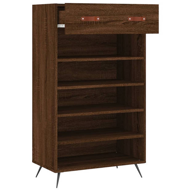 The Living Store Schoenenkast - X - Kasten - 60 x 35 x 105 cm - Bruineiken