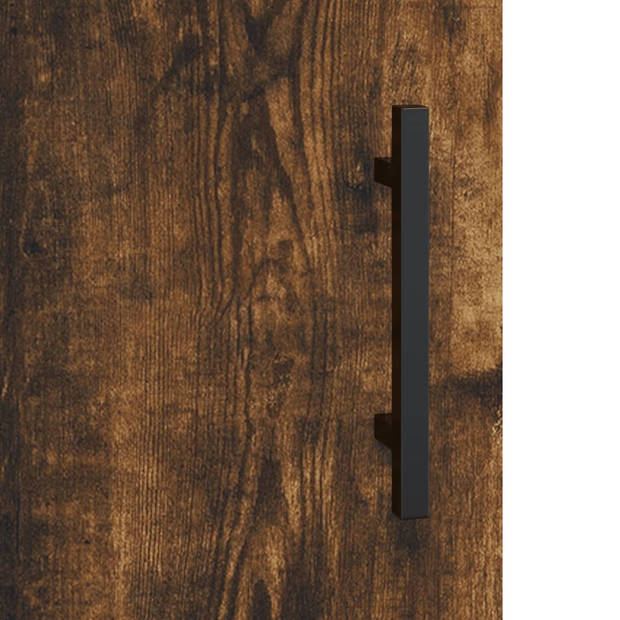 vidaXL Hoge kast 69,5x31x115 cm bewerkt hout gerookt eikenkleurig