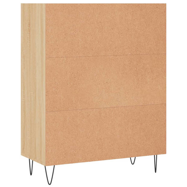 vidaXL Boekenkast 69,5x32,5x90 cm bewerkt hout sonoma eikenkleurig