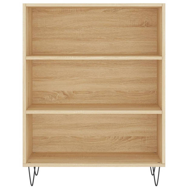 vidaXL Boekenkast 69,5x32,5x90 cm bewerkt hout sonoma eikenkleurig