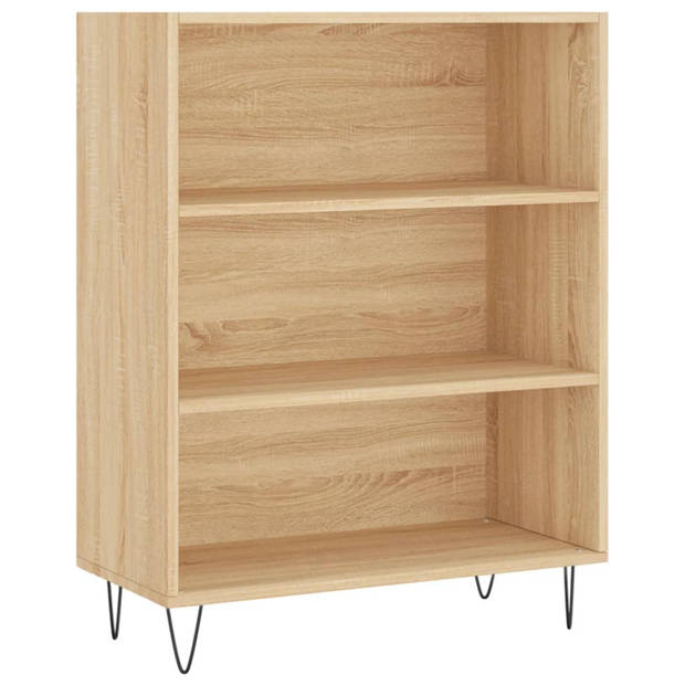 vidaXL Boekenkast 69,5x32,5x90 cm bewerkt hout sonoma eikenkleurig