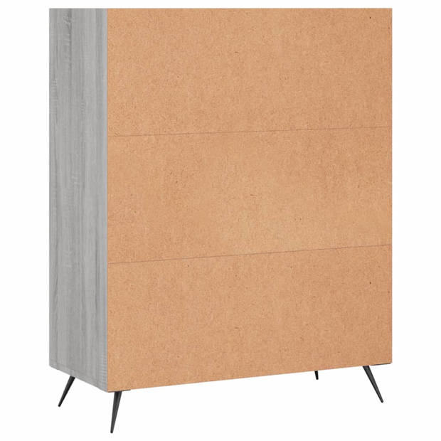 The Living Store Boekenkast Sonoma Eiken Grijs - 69.5 x 32.5 x 90 cm - Stevig materiaal - voldoende opbergruimte -