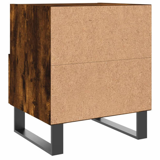 vidaXL Nachtkastjes 2 st 40x35x47,5 cm bewerkt hout gerookt eikenkleur