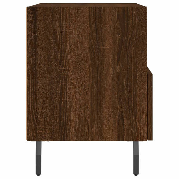 vidaXL Nachtkastjes 2 st 40x35x47,5 cm bewerkt hout bruin eikenkleur